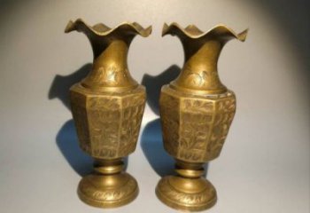 南岸花瓶雕塑定價，鑄銅工藝，銅花瓶雕塑制作廠家