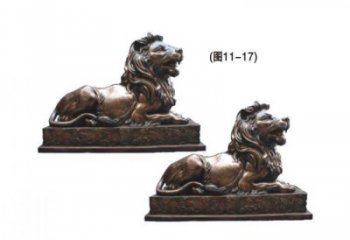 黔江公園獅子雕塑供求，景觀雕塑，鑄銅趴獅雕塑優選